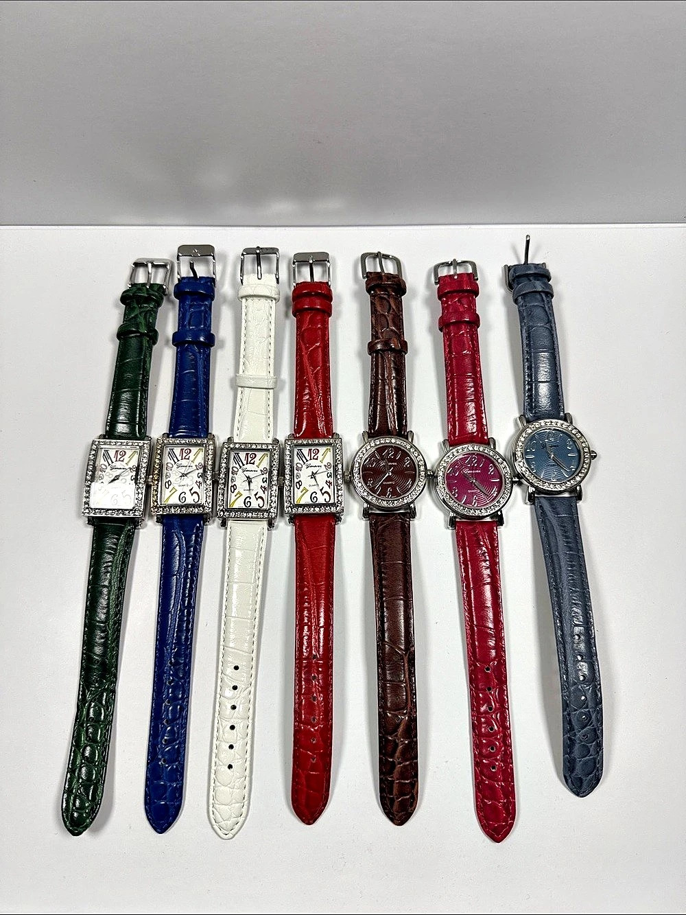 7 Watches Geneva Women's Watch Lot Multi-Color